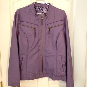 Cute Faux Leather Lilac Jacket BNWT